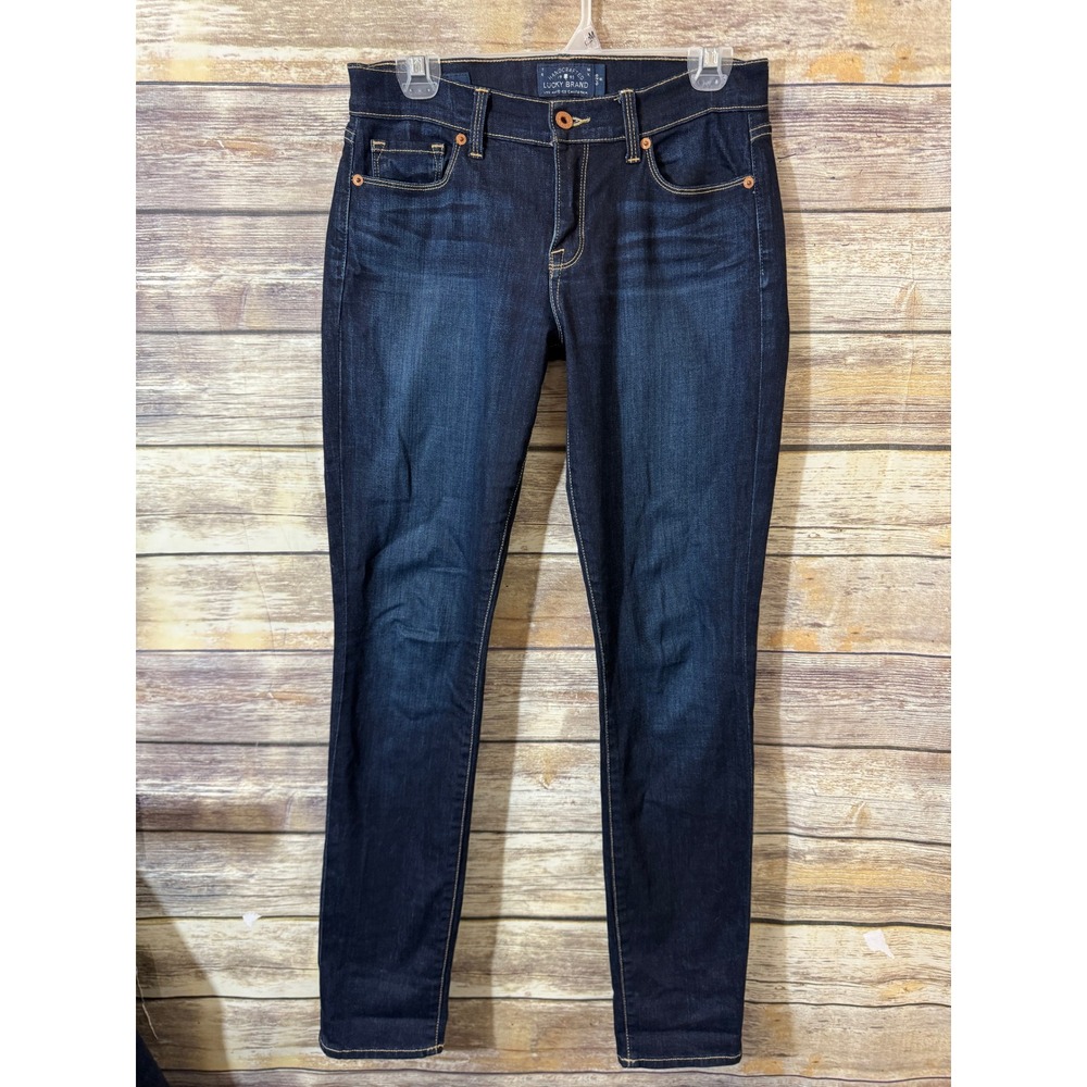 Lucky‎ Brand Sofia Skinny Jeans 6 28 Dark Indigo Stretch Classic Slim - Picture 2 of 6